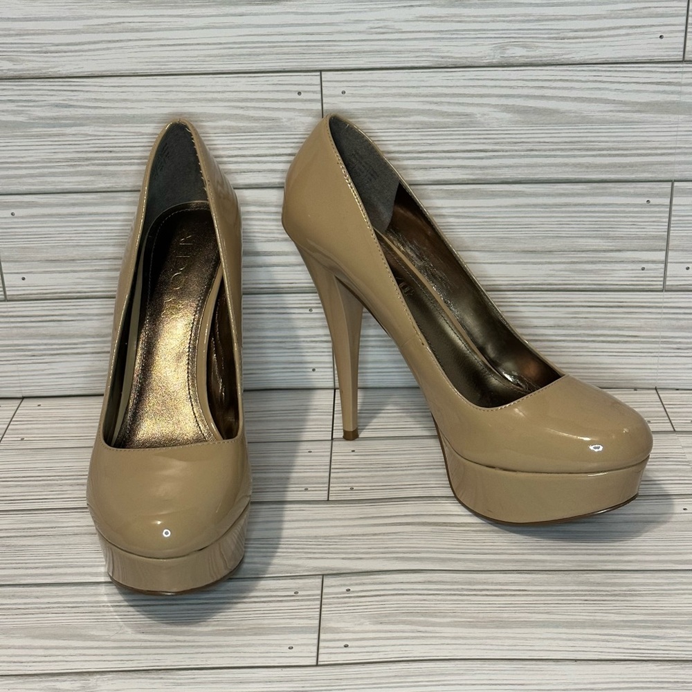 Aldo Nude Platform Heel Sz 9